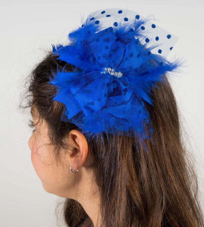 Fancy in Feathers & Tulle hair bow | Mama & Me
