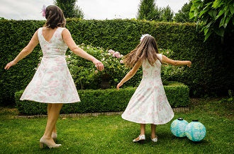 Moeder dochter jurk - Twinning set - Just Like Mommy'z matching dresses - Like a day dream twinning dress - Matching Fashion
